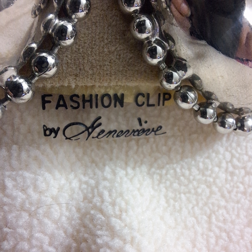 Genevieve silver tone large oval clip on earrings - Picture 3 of 4